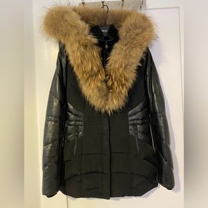 DANIER Leather and Fur Winter Coat